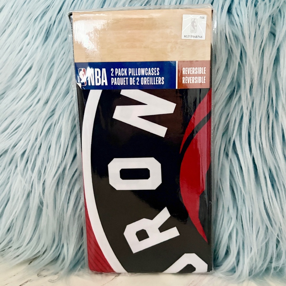 Toronto Raptors, NBA, Pillowcase, Set, Of 2, Standard, Reversible, NEW